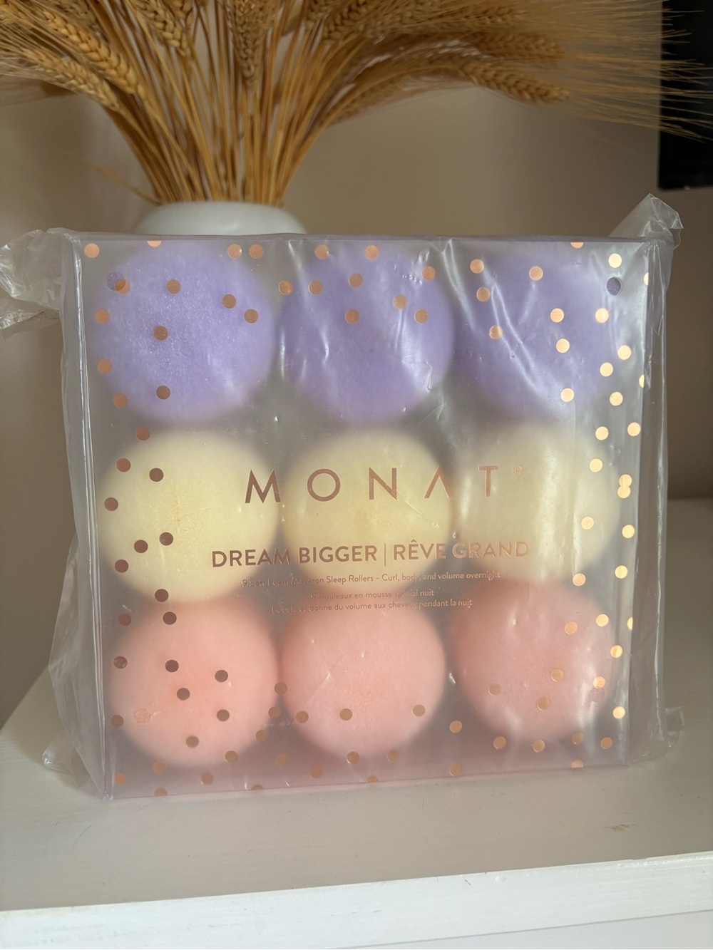MONAT Dream Bigger Sleep Rollers - Lavender, Cream & Peach